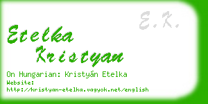 etelka kristyan business card